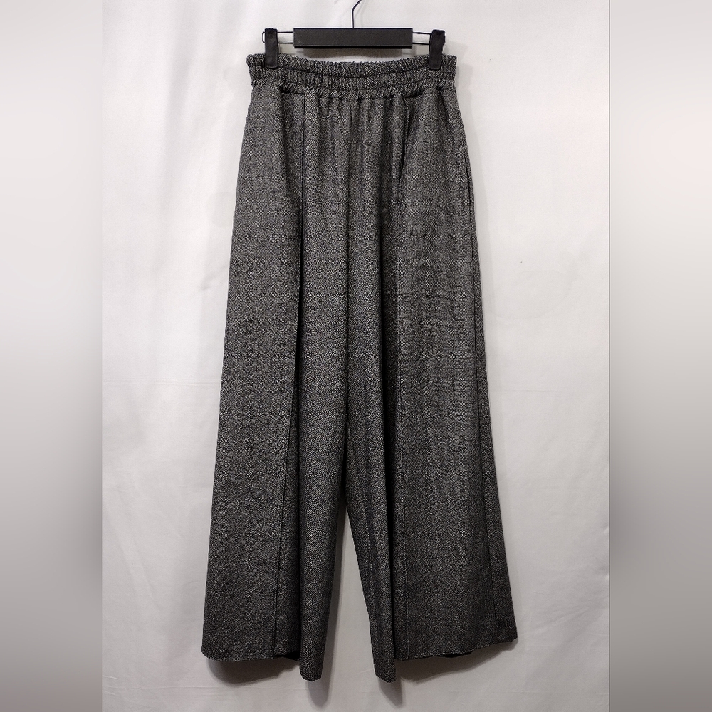Bethel Wool Blend Wide Leg Pants Womens OS Gray Boho Retro 90s Y2K Lagenlook